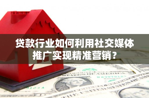 颍上贷款行业如何利用社交媒体推广实现精准营销？