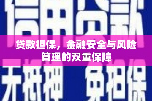 天水贷款担保，金融安全与风险管理的双重保障