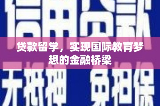 聂荣贷款留学，实现国际教育梦想的金融桥梁