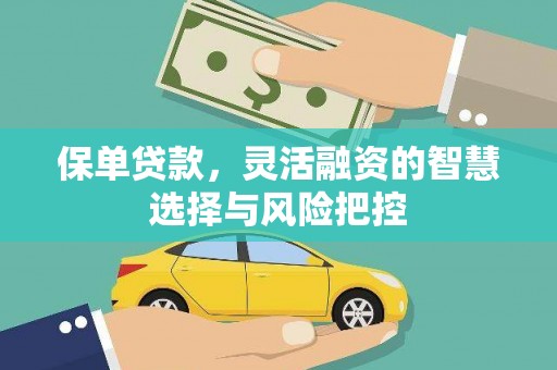 鹿港保单贷款，灵活融资的智慧选择与风险把控