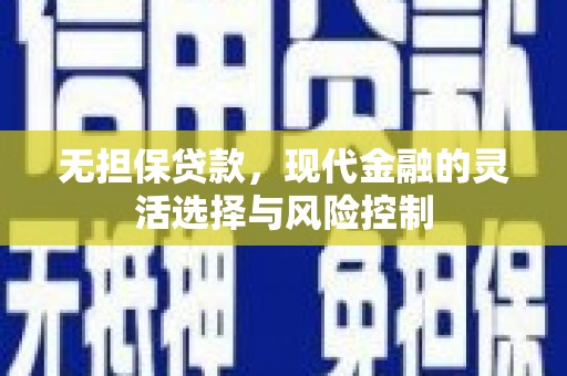 岗巴无担保贷款，现代金融的灵活选择与风险控制