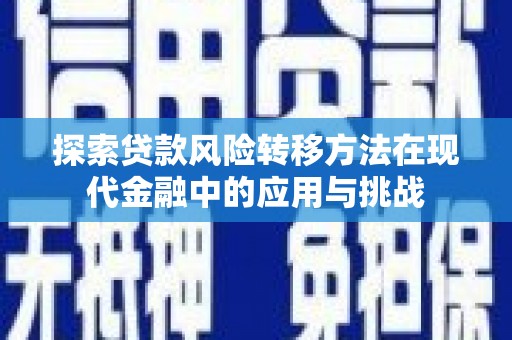 中国香港探索贷款风险转移方法在现代金融中的应用与挑战
