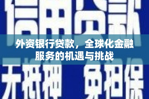 来宾外资银行贷款，全球化金融服务的机遇与挑战