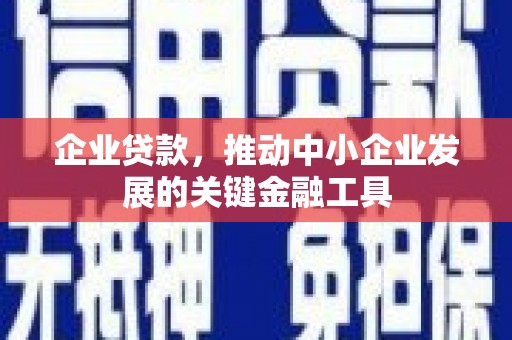 宜兰企业贷款，推动中小企业发展的关键金融工具