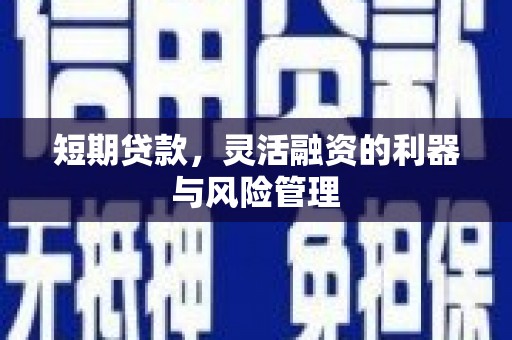 应县短期贷款，灵活融资的利器与风险管理