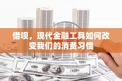 洞头借呗，现代金融工具如何改变我们的消费习惯