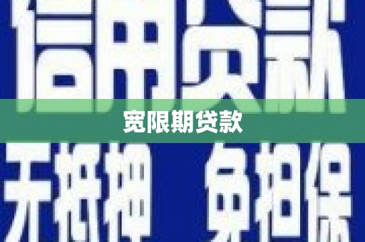 远安宽限期贷款