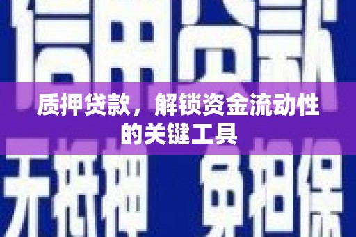 金沙质押贷款，解锁资金流动性的关键工具