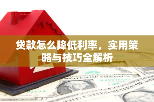 高明贷款怎么降低利率，实用策略与技巧全解析
