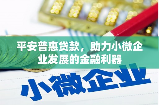 普洱平安普惠贷款，助力小微企业发展的金融利器