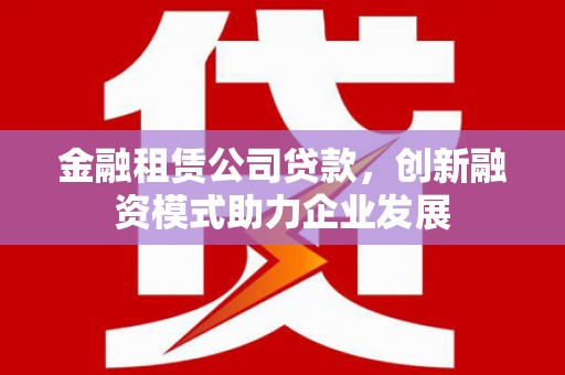 宁晋金融租赁公司贷款，创新融资模式助力企业发展