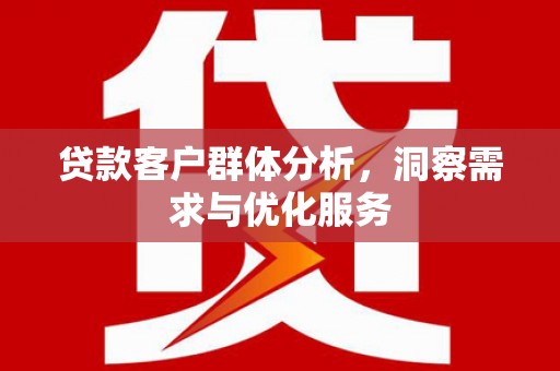 凤城贷款客户群体分析，洞察需求与优化服务
